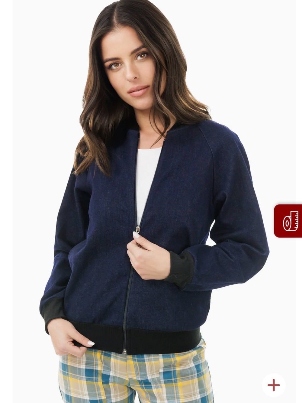 Denim Bomber Jacket Large